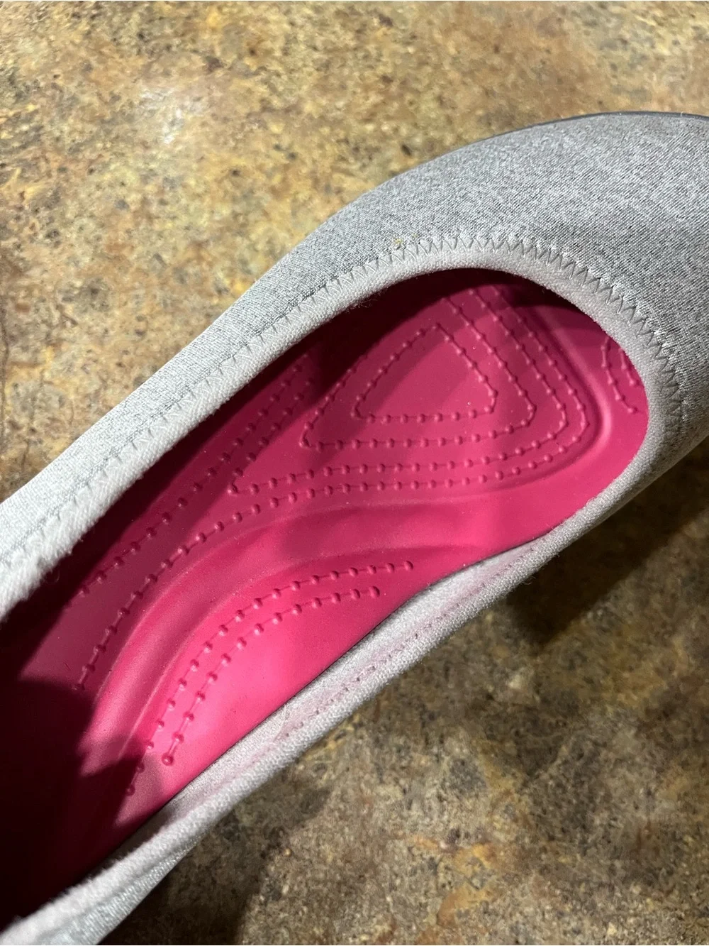 NWOT Crocs Busy Day Heathered Gray Wedge Flats Sz 9 Travel Office Comfortable